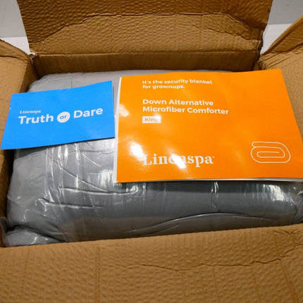 Linenspa All-Season Reversible Down Alternative Quilted Comforter -  King, Stone