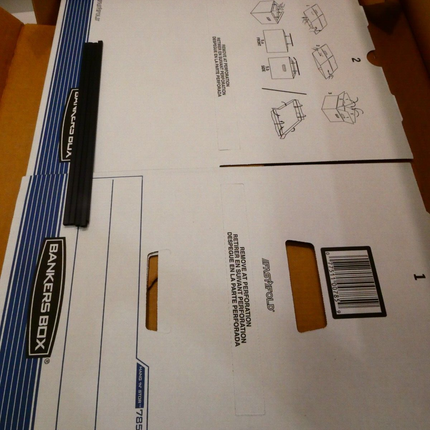 Bankers Box HANG'N'STOR Medium-Duty Storage Boxes, FastFold, Lift-Off Lid, Lette