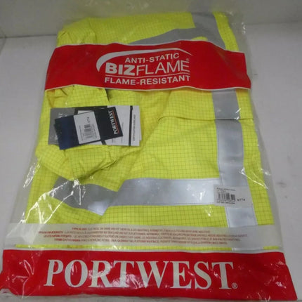 Portwest Mens Bizflame Hi-Vis Multi Lite Rain Jacket, Yellow, 3X-Large