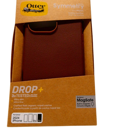 OtterBox Symmetry Cactus Leather Phone Case for iPhone 16 Pro Max - Brown