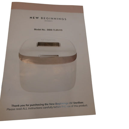 New Beginnings BPA-Free 2-in-1 UV Steriliser and Dryer, Compact & Silent, Fits u