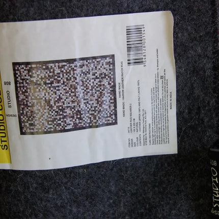 Studio Collection Hand Made / Hairon Leather Patch Rug 225cm x 155cm