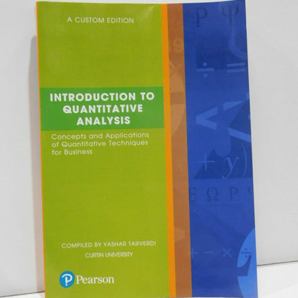 Introduction to Quantitative Analysis (Custom Edition)