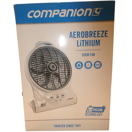 Companion Aerobreeze Fan Lithium 25cm