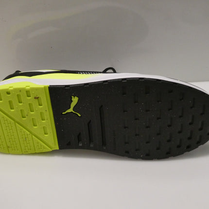 PUMA Men's Anzarun Grid Sneaker, Black/White/Lime Squeeze, US 10