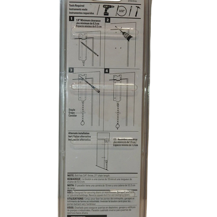 Hillman 852225 Zinc-Plated Chain Bolt 6-Inch