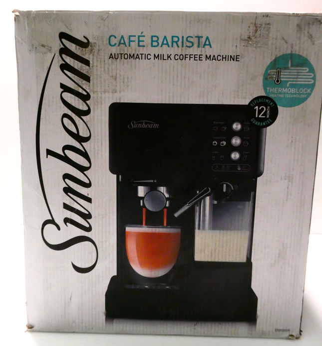 Sunbeam EM5000K Café Barista Coffee Machine | One-Touch Espresso, Latte & Cappuc