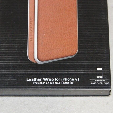 Adopted Leather Wrap Case for iPhone 4 - Hazel/Silver