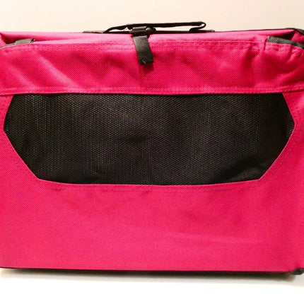 Amazon Basics Premium Folding Portable Soft Pet Crate - 53 x 38 x 38 cm - RED