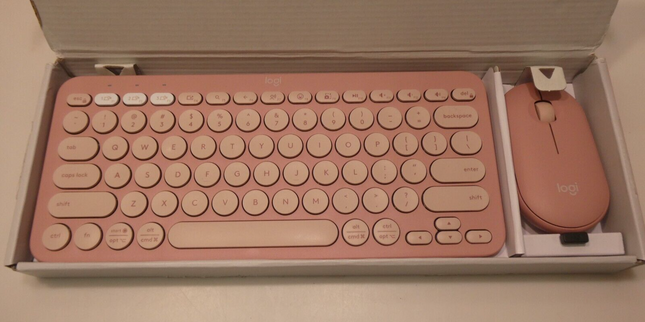 Logitech Pebble 2 Wireless Keyboard and Mouse Combo - Tonal Rose