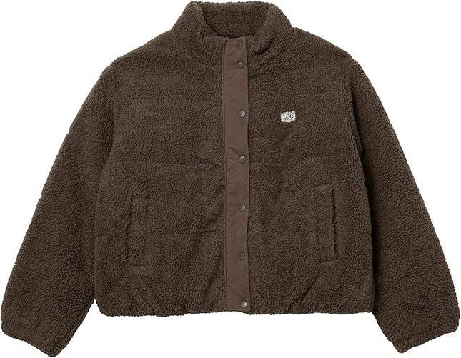 Lee Women's Tara Teddy Puffer, Dune, Size - 12
