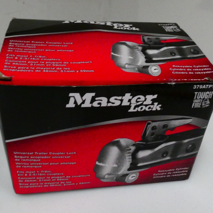 Master Lock 379ATPY Universal Trailer Hitch Lock, Black