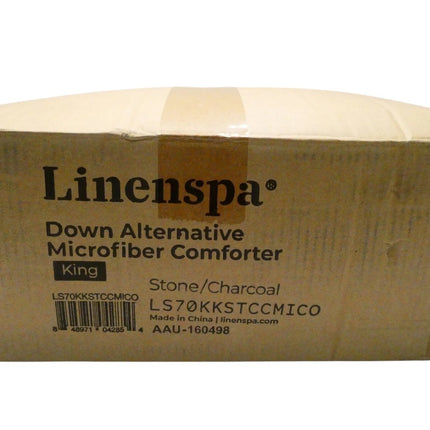 Linenspa All-Season Reversible Down Alternative Quilted Comforter -  King, Stone