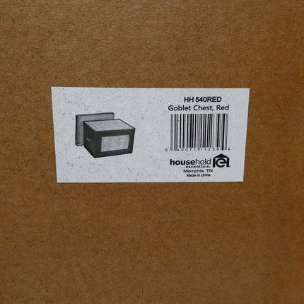 Household Essentials 540RED Holiday China Stemware Storage Box for White Wine Gl