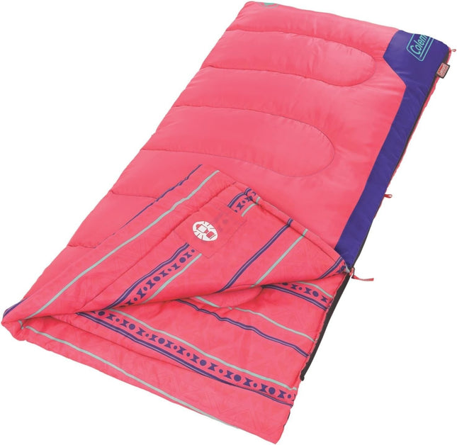 Coleman Kids 50°F Cool-Weather Sleeping Bag - Pink