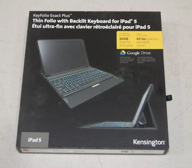 Kensington Keyfolio Exact Thin Folio with Keyboard for iPad 5