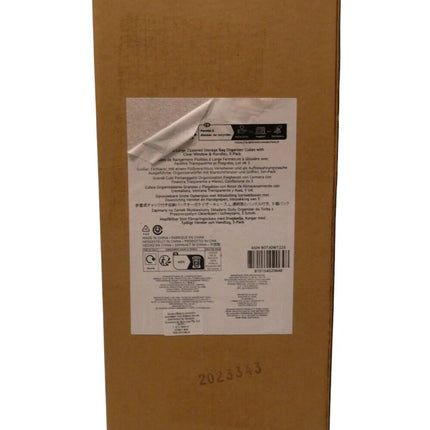 Amazon Basics Foldable Large Zippered Storage Bag Organizer Cubes with Clear Win