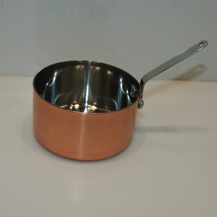 Winco DCWA-204C Copper Plated Stainless Steel 3-1/2" Diameter Mini Sauce Pan Ser