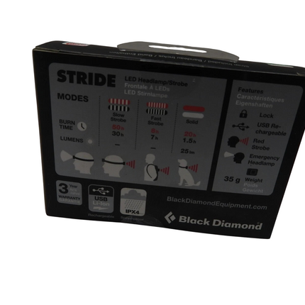 Black Diamond Stride Headlamp, Unisex-Adult, Black