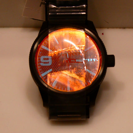 Diesel Stainless Steel Analog Black Dial Men Watch-Dz1844, Black Band