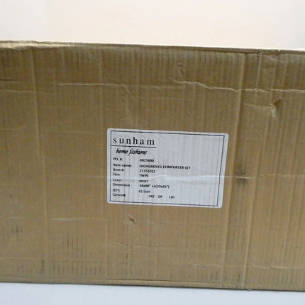 Ted Baker Highgrove 2-Piece Cotton Sateen Comforter Set w/Shams, Twin Mint Green