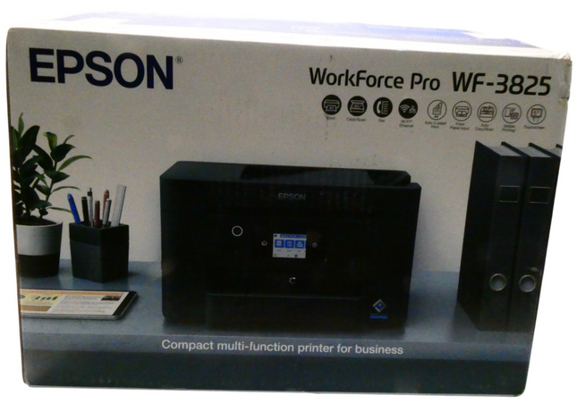 Epson Workforce Pro WF-3825 Multifunction Printer, Black - C11CJ07502
