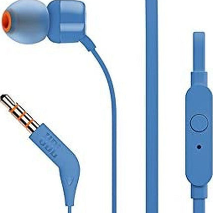 JBL Tune 110 Wired in Ear Headphones - Blue