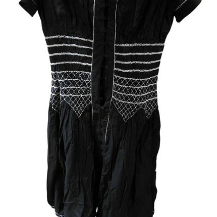 LOVER Women's Sofia Embroided MIDI Dress, Black - 12