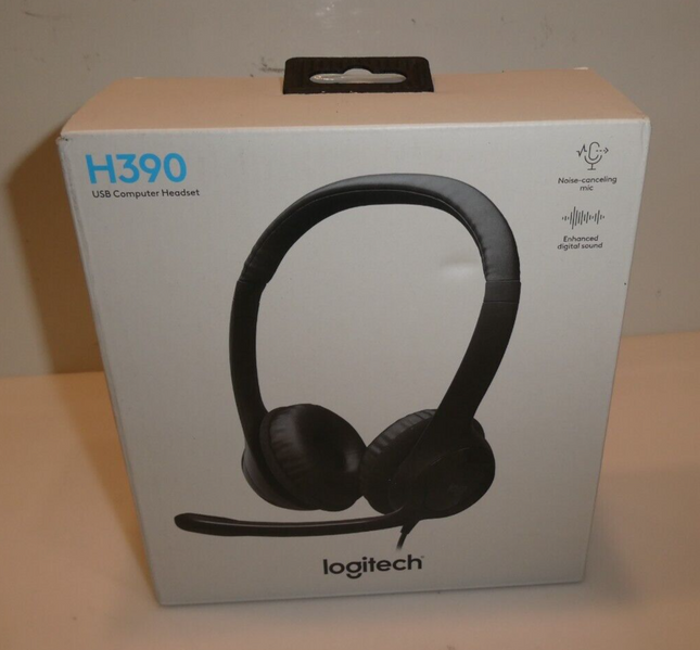 Logitech H390 USB Computer Headset Stereo with Noise Cancelling Microphone