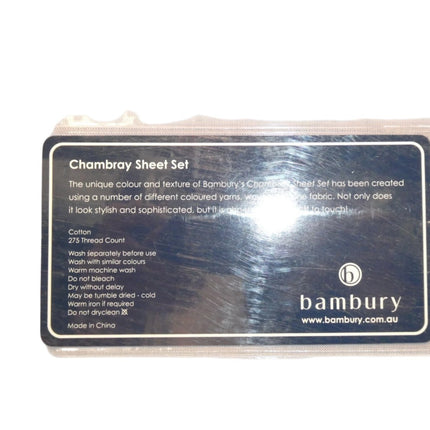 Bambury Chambray Sheet Set, Double, Taupe