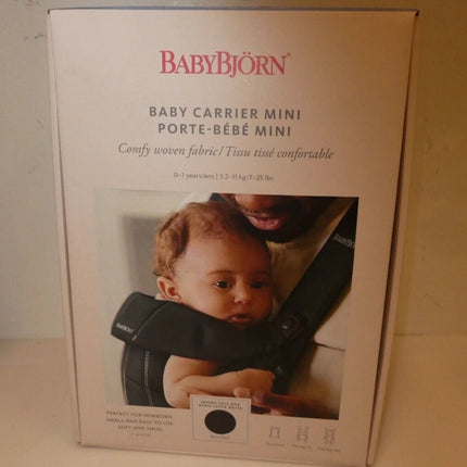 BabyBjörn Baby Boys Baby Girls Cotton Carrier Mini (Black)