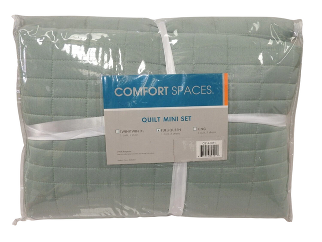 Comfort Spaces Quilt Mini Set, Full/Queen 3 Piece