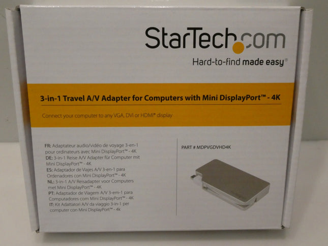 StarTech.com Aluminum Travel A/V Adapter: 3-in-1 Mini DisplayPort to VGA, DVI or
