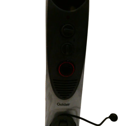 Goldair 1900W 7 Fin Dual Tech Oil Column Heater with 3 Heat Settings, 24-Hour Ti