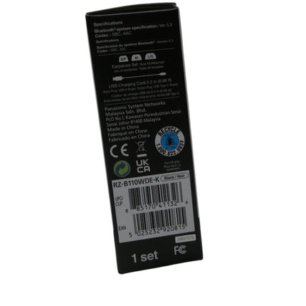 Panasonic RZ-B110W Black Wireless Bluetooth Earphones