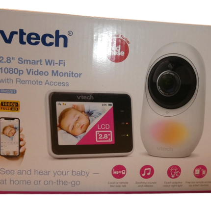 VTech RM2751 2.8" Smart Wi-Fi 1080p HD Video Baby Monitor with Remote Access