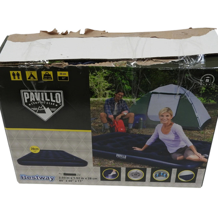 Bestway Pavillo™ 80" x 60" x 11"/2.03m x 1.52m x 28cm Airbed Queen Built-in Foot