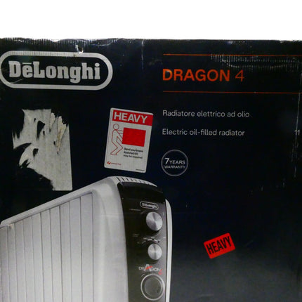 De'Longhi Dragon 4 Electric Oil Column Heater TRD42400MT, 11 Fin Heater