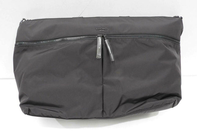 Knomo Dalston Stockholm, 15" Laptop Cross-Body Holdall, with Flat Bottom - Black