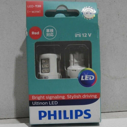 Philips Ultinon LED T20 Wedge Globe 12V Red