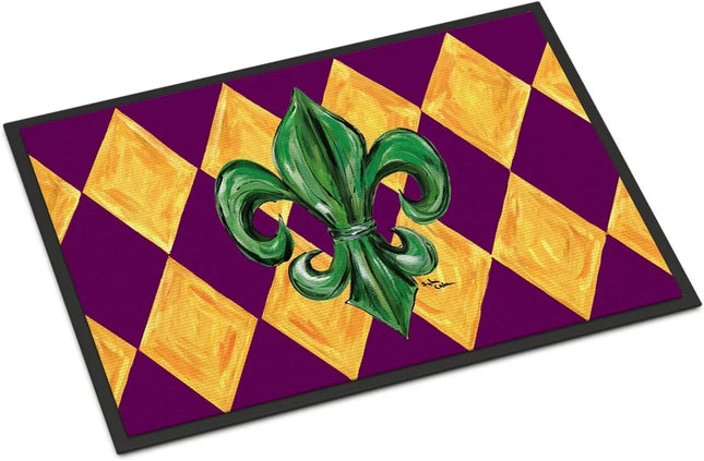 Caroline's Treasures Mardi Gras Fleur De LisPurple Green and Gold