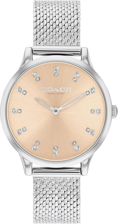 Coach Women's Chelsea 14504216 Qtz Basic Slim Watch, Carnation Gold Dial, 32mm