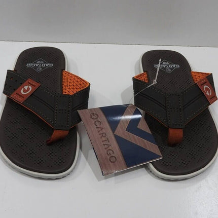 Cartago Barcelona Thong Kids Shoes, Grey/Brown/Orange, 30 EU