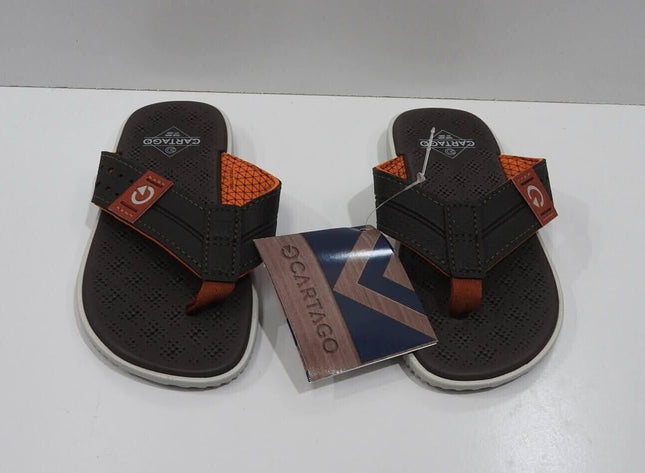 Cartago Barcelona Thong Kids Shoes, Grey/Brown/Orange, 30 EU