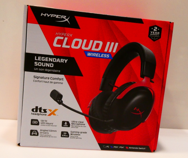HyperX Cloud III Wireless Gaming Headset for PC, PS4&5, NS - Red