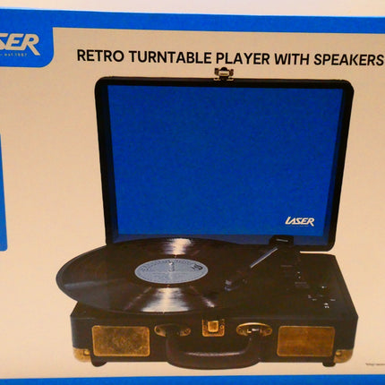 Laser Retro Bluetooth Vinyl Record Turntable with Built-in Speakers