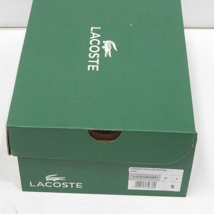 Lacoste Carnaby Evo BL 2 White/Pink Synthetic Junior Trainers Shoes UK 5, US 6