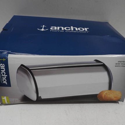 Anchor Hocking Euro Design Brushed Steel Bread Box
