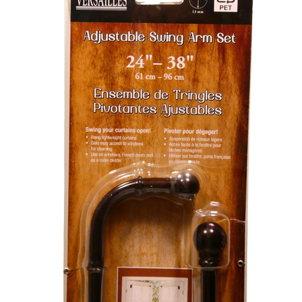 Versailles Home Fashions with Ball Finial, 8028-50, Espresso, 24 by 38-Inch