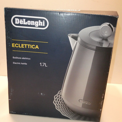 De'Longhi Eclettica Kettle KBY2001G, Classic Style Electric Kettle - Grey